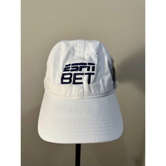 New Champion ESPN Bet Baseball White Cap One Size - Picture 1 of 8